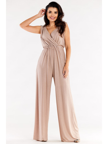 Awama Woman's Jumpsuit A552 Beige