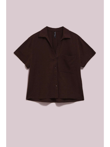 Marisse Women's Shirt L-Ko-4054 D.Oak