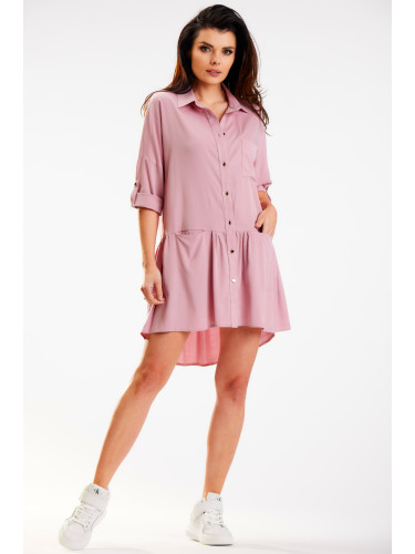 Awama Woman's Dress A584 Dirty Pink