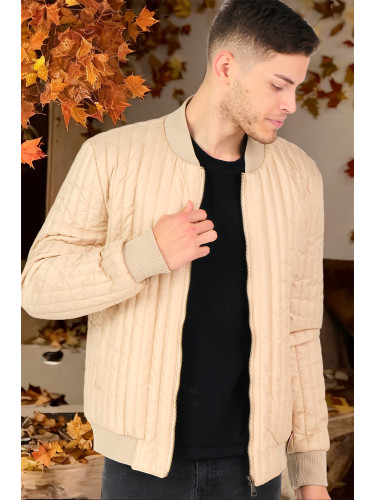 M8643 DEWBERRY MEN'S COAT-PLAIN CREAM