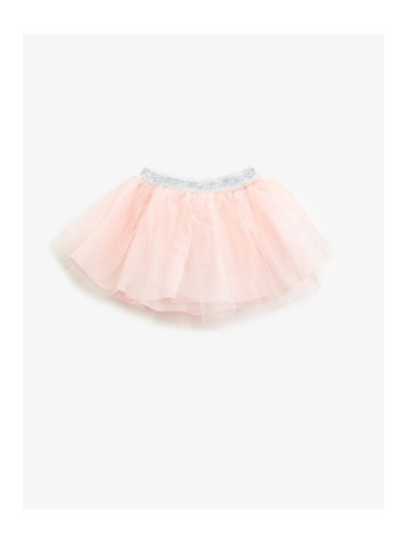 Koton Baby Girl Pink Tutu Skirt with a Glittery Waist