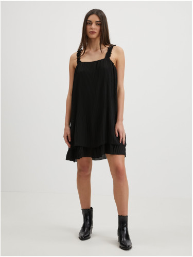 Black Short Pleated Shoulder Dress JDY Lila - Women