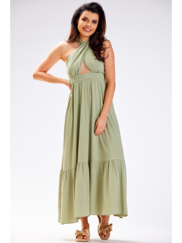 Awama Woman's Dress A583 Green