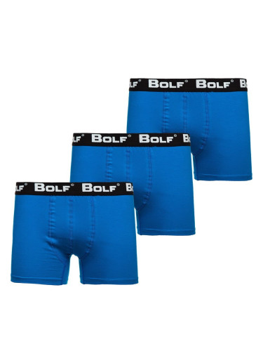 Stylish men's boxers 0953 3pcs - blue,