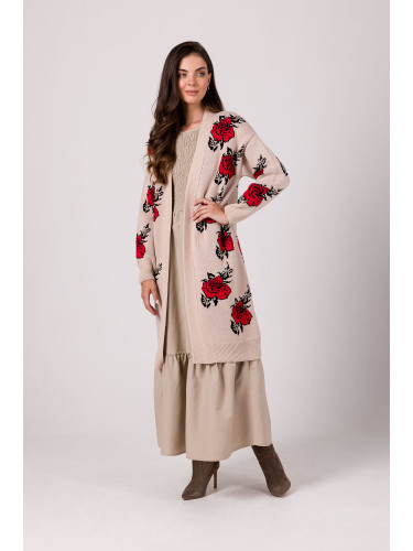 BeWear Woman's Knit Cardigan BK102 Beige