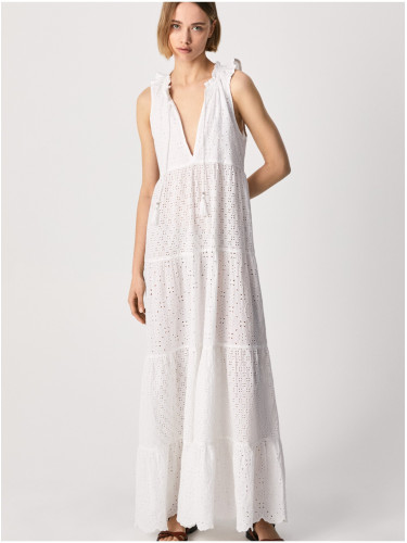 White Women's Maxi-Dress Pepe Jeans Nathan - Ladies