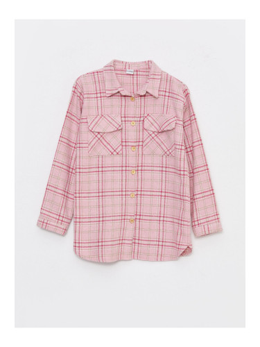 LC Waikiki Plaid Long Sleeve Girl's Shirt Jacket