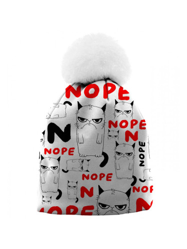 Mr. GUGU & Miss GO Woman's Grumpy Nope Beanie WB21WH 711