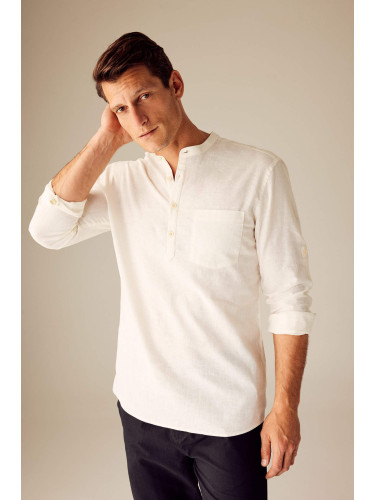 DEFACTO Slim Fit Long Sleeve Shirt