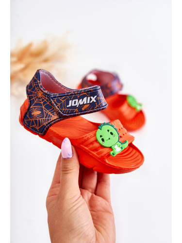 Boto Леки дунапренени детски сандали с велкро оранжеви Asti