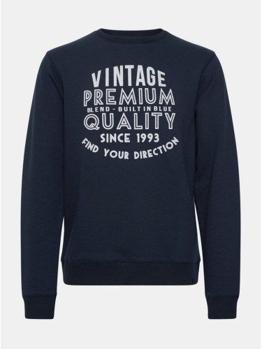 Dark blue Sweatshirt with Blend print - Men