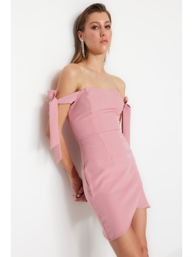 Trendyol прах двуреден тъкани елегантна вечерна рокля