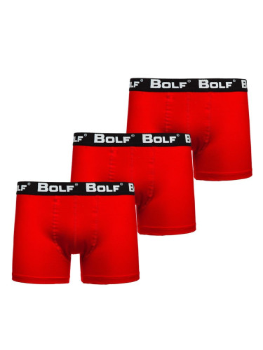 Stylish men's boxers 0953 3pcs - red,