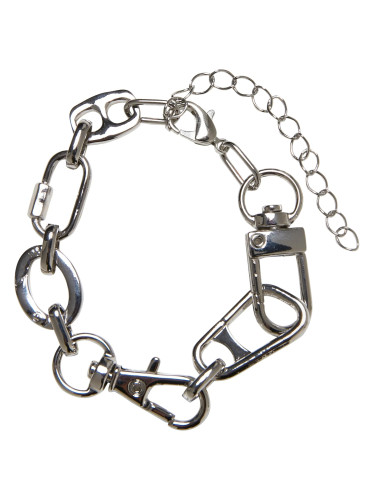 Bracelet with different clasps - silver color