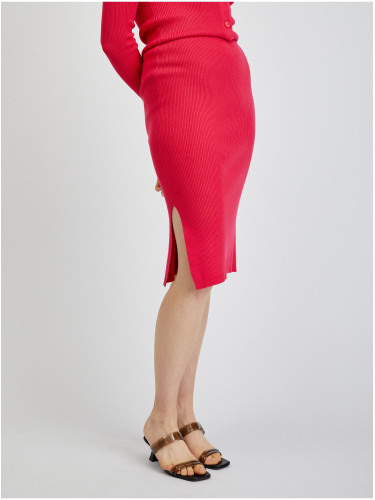 Orsay Dark Pink Women's Skirt with Slit - Women's