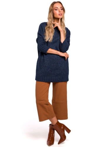 Made Of Emotion Woman's Pullover M470 Navy Blue