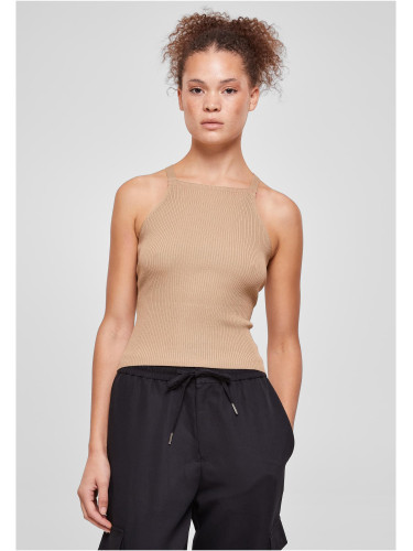 Women's ribbed knit with a crossed back union beige