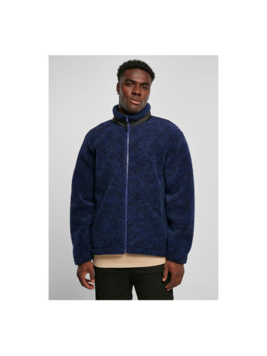 AOP Sherpa Jacket Dark Blue Amast