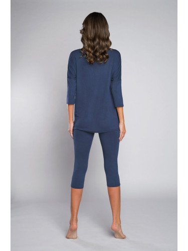 Pyjamas Mandala 3/4 sleeve, 3/4 legs - dark blue