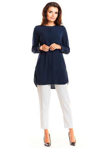 Awama Woman's Shirt A236 Navy Blue