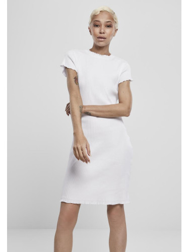 Women's ribbed t-shirt white