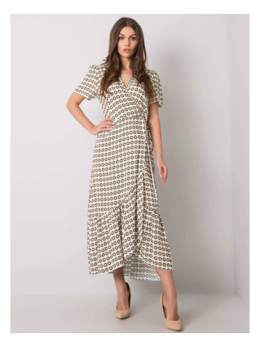 Бежова рокля Yups awd5679. R02