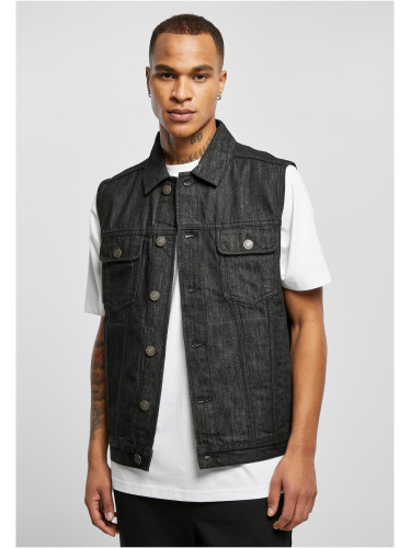 Denim vest black washed