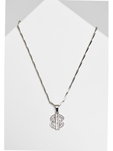 Колие с висулка "Долар" - Сребърно