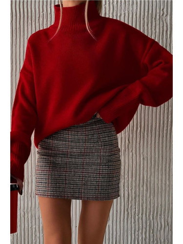 Madmext луди момичета червен пуловер с поло