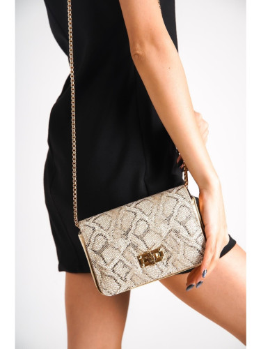 Capone Outfitters Shoulder Bag - Gold-colored - Animal print
