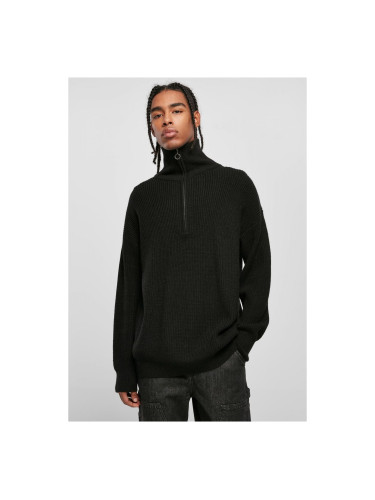 Oversized Knitted Troyer Black