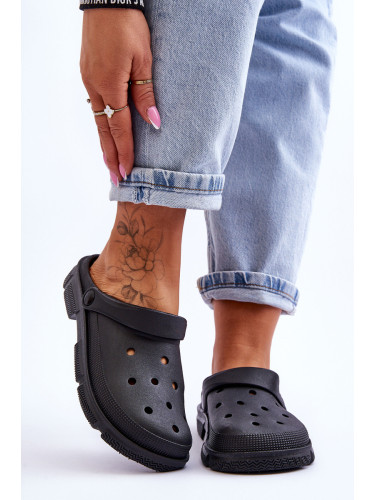 Boto Дамски гумени Crocs черни Rabios