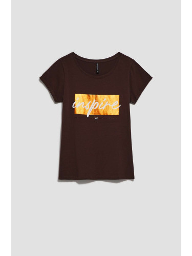 Marisse Women's T-Shirt L-Ts-4019 D.Oak