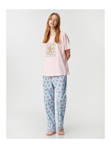 Koton Winnie The Pooh Pajamas Set Cotton Licensed Printed