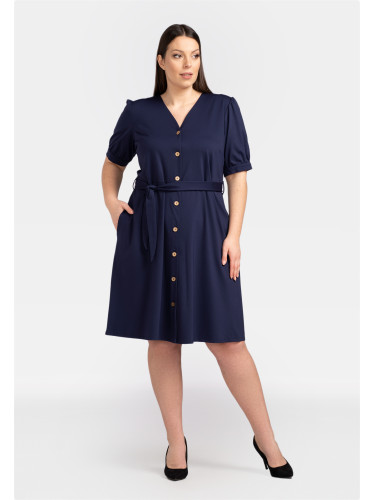 Karko Woman's Dress SB738 Navy Blue