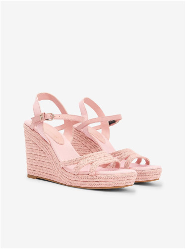 Tommy Hilfiger Light pink Women's Wedge Sandals with Leather Details Tommy Hil - Women