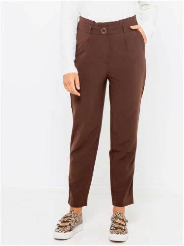 Brown cropped trousers CAMAIEU