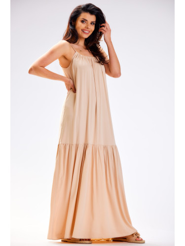 Awama Woman's Dress A582 Beige