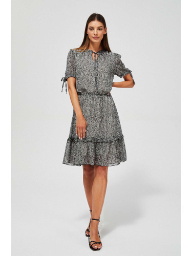 Marisse Printed Dress L-Su-3454 Beige