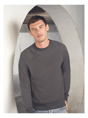 Grafitowa bluza męska Lightweight Raglan Sweat Fruit of the Loom