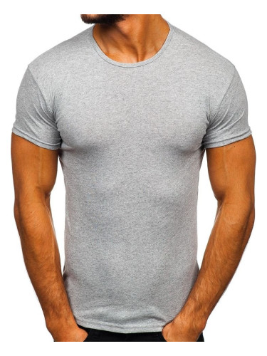 Men's T-shirt without print 0001 - grey,