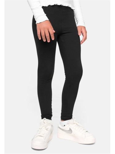 Girls' jersey leggings 2-pack black/black