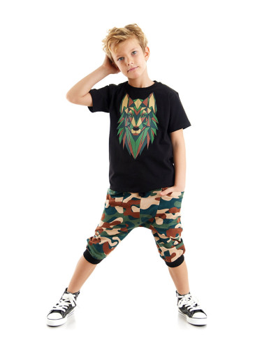mshb&g Geometric Boy's T-shirt Capri Shorts Set