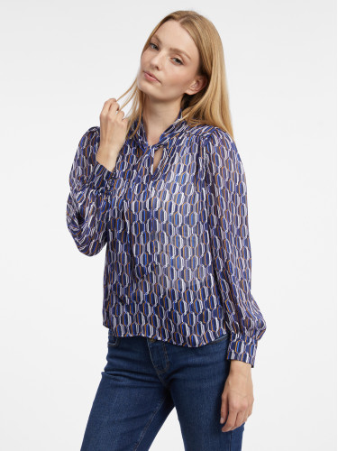Orsay Blue Women's Patterned Blouse - Women's