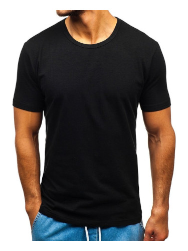 Men's T-shirt without print T1280 - black,