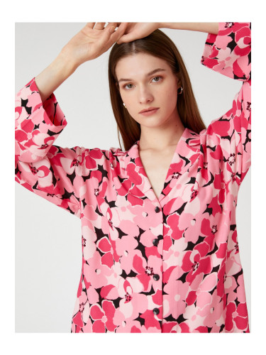Koton Floral Shirt Relax Fit Long Sleeve