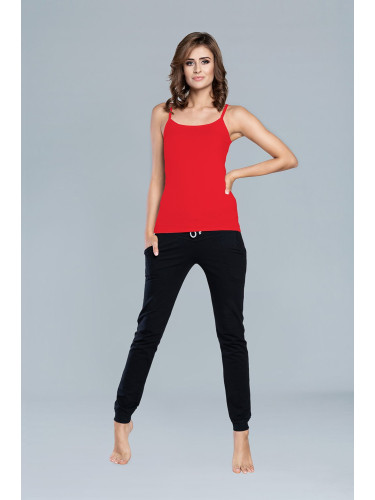 Ibiza T-shirt with narrow straps - red
