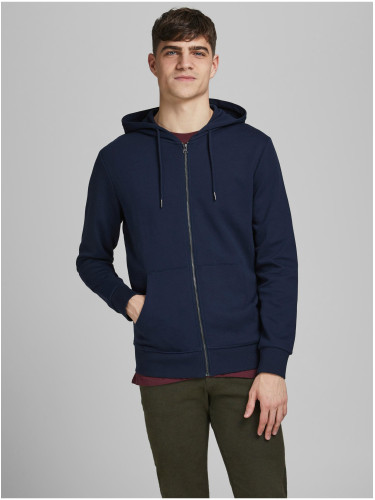 Dark blue basic hoodie Jack & Jones - Men's