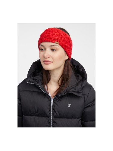 Women's red knitted headband SAM 73