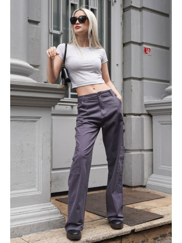 Madmext Smoked Straight Fit Cargo Pants